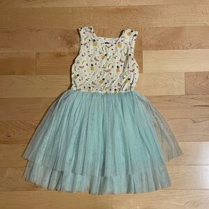 Adorable Cream and Blue Kids Dress